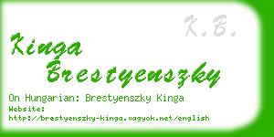 kinga brestyenszky business card